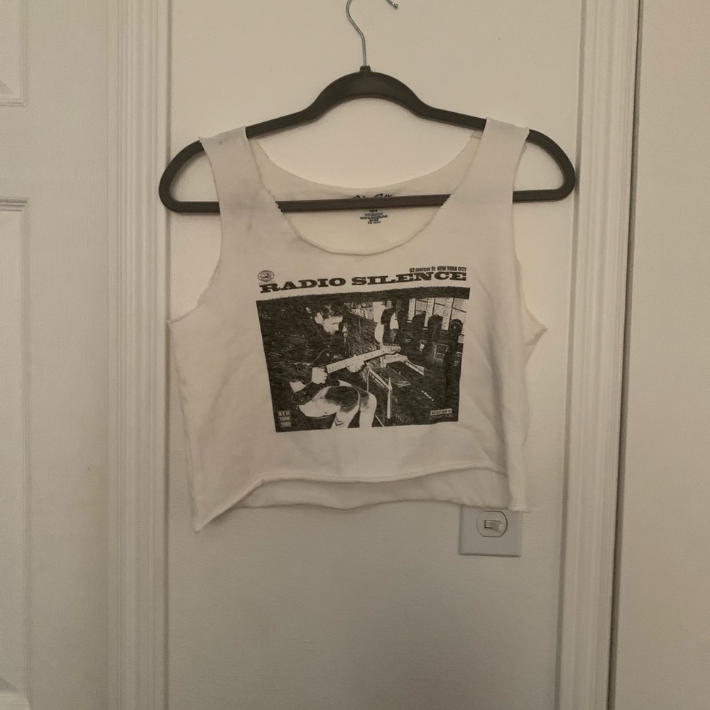 Radio Silence Flowy Cropped Tee